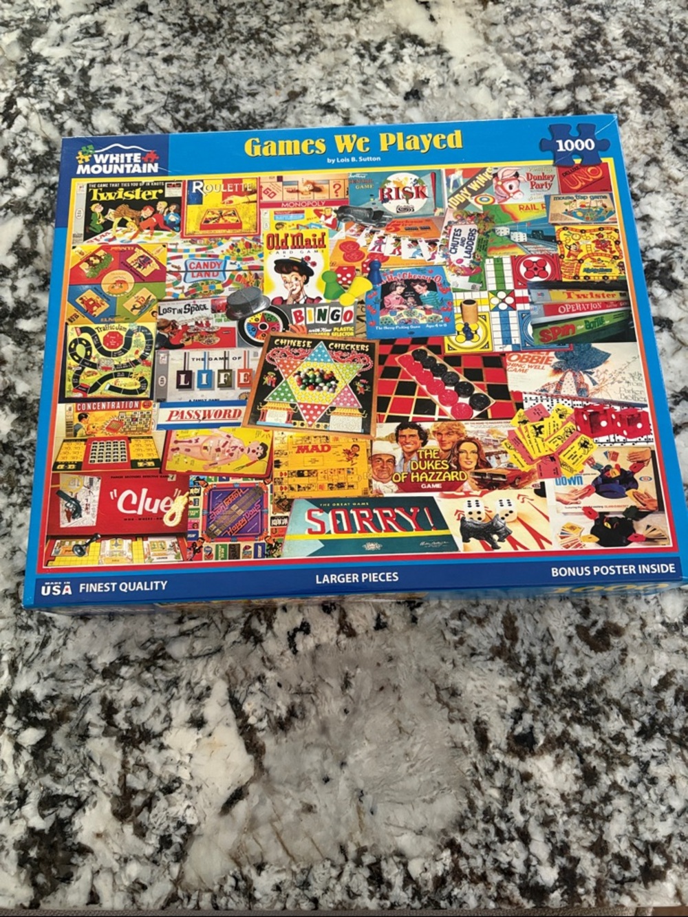 White Mountain Games We Played Jigsaw Puzzle - Blue & Multicolor